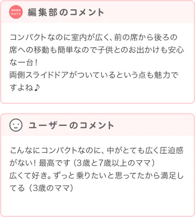 優秀賞商品の編集部・ユーザーコメント