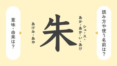 「朱」の意味や由来は?名前に込められる思いや名付けの例を紹介!