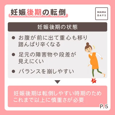 妊娠後期の転倒