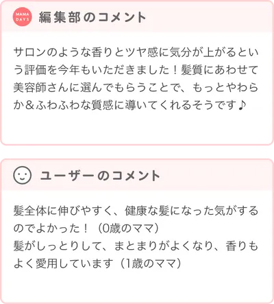 最優秀賞商品の編集部・ユーザーコメント
