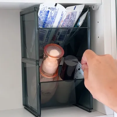 「ティータイムラック」を洗面台収納に活用