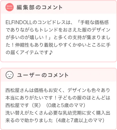 最優秀賞商品の編集部・ユーザーコメント