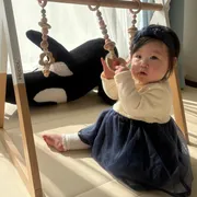 長く使える木製のベビージム