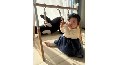 長く使える木製のベビージム