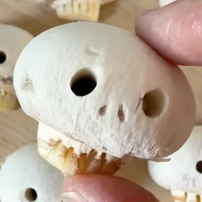 マッシュルームが変身!ドクロピザの作り方