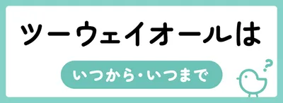 ツーウェイオールはいつからいつまで?