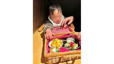 1歳バースデーバスケットが可愛い！パパ・ママ会にもおすすめなベビー連れレストラン