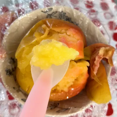 りんごはレンジでとろとろに