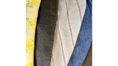 リメイクに使った服の生地。綿100%で肌触りのよいものを選びました
