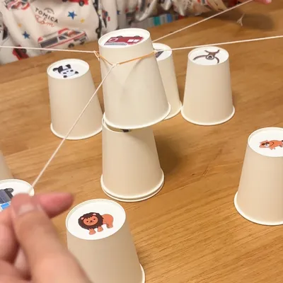 正月に盛り上がる紙コップ協力遊び工作