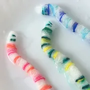 ティッシュで にょきにょきキ芋虫