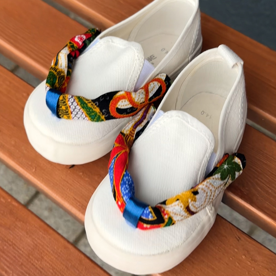 草履風スリッポン 草履スリッポン I柄 ✿草履スニーカー 草履 七五三草履風シューズ | ちとせ