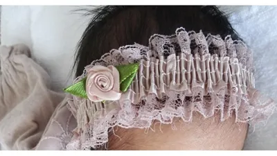 100均アームバンドで作る！簡単ベビーヘアバンドの作り方