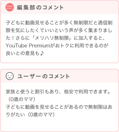 優秀賞商品の編集部・ユーザーコメント