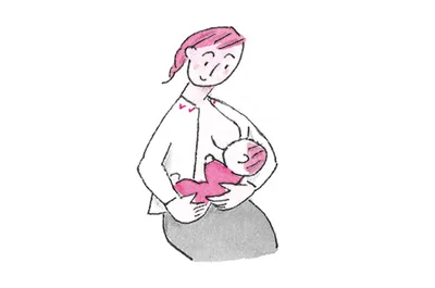 おっぱいを与える姿勢2