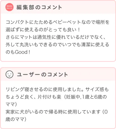 優秀賞商品の編集部・ユーザーコメント