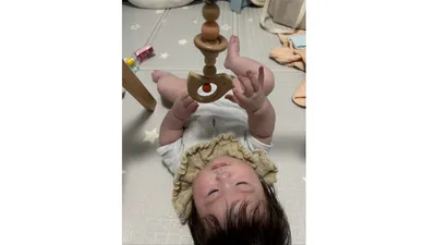 長く使える木製のベビージム