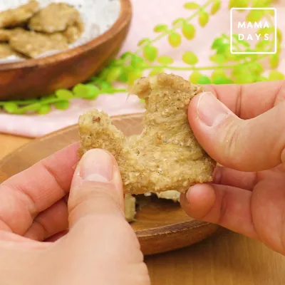 砂糖不使用!レンジでできるオートミールクッキー_白完サムネ