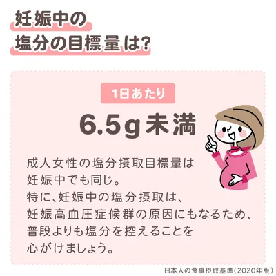 妊娠中の塩分の目標量は?