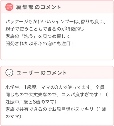 優秀賞商品の編集部・ユーザーコメント