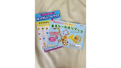100均でも手に入るシールブック。指先を使って集中して遊べます