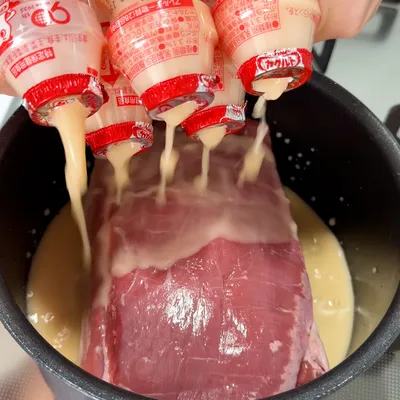 ヤクルトでやわらかチャーシューに