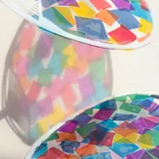 100均材料で作る キラキラ透けるうちわ