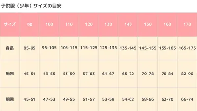 子供服（キッズ服）のサイズ一覧｜身長・年齢ごとの目安と選び方