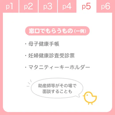 窓口でもらうもの(一例)