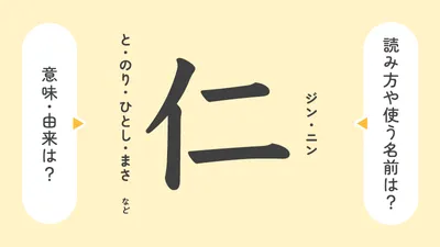 「仁」の意味や由来は?名前に込められる思いや名付けの例を紹介
