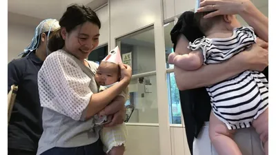 児童館のイベントで。同じ月齢の赤ちゃんを連れたママたちと