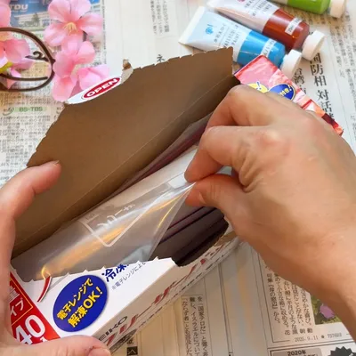 ジップ袋で失敗しにくい手形の取り方