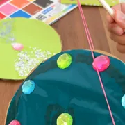 夏休み工作 ダンボールディスク