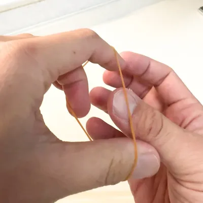 輪ゴムを使った方法で挑戦!