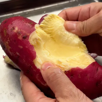 冷凍してさつまいもと栗を扱いやすく