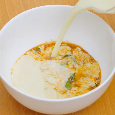 朝食や夜食にぴったり♪チャーハンの素で作る台湾風豆乳スープ!