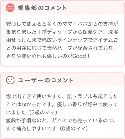 最優秀賞商品の編集部・ユーザーコメント